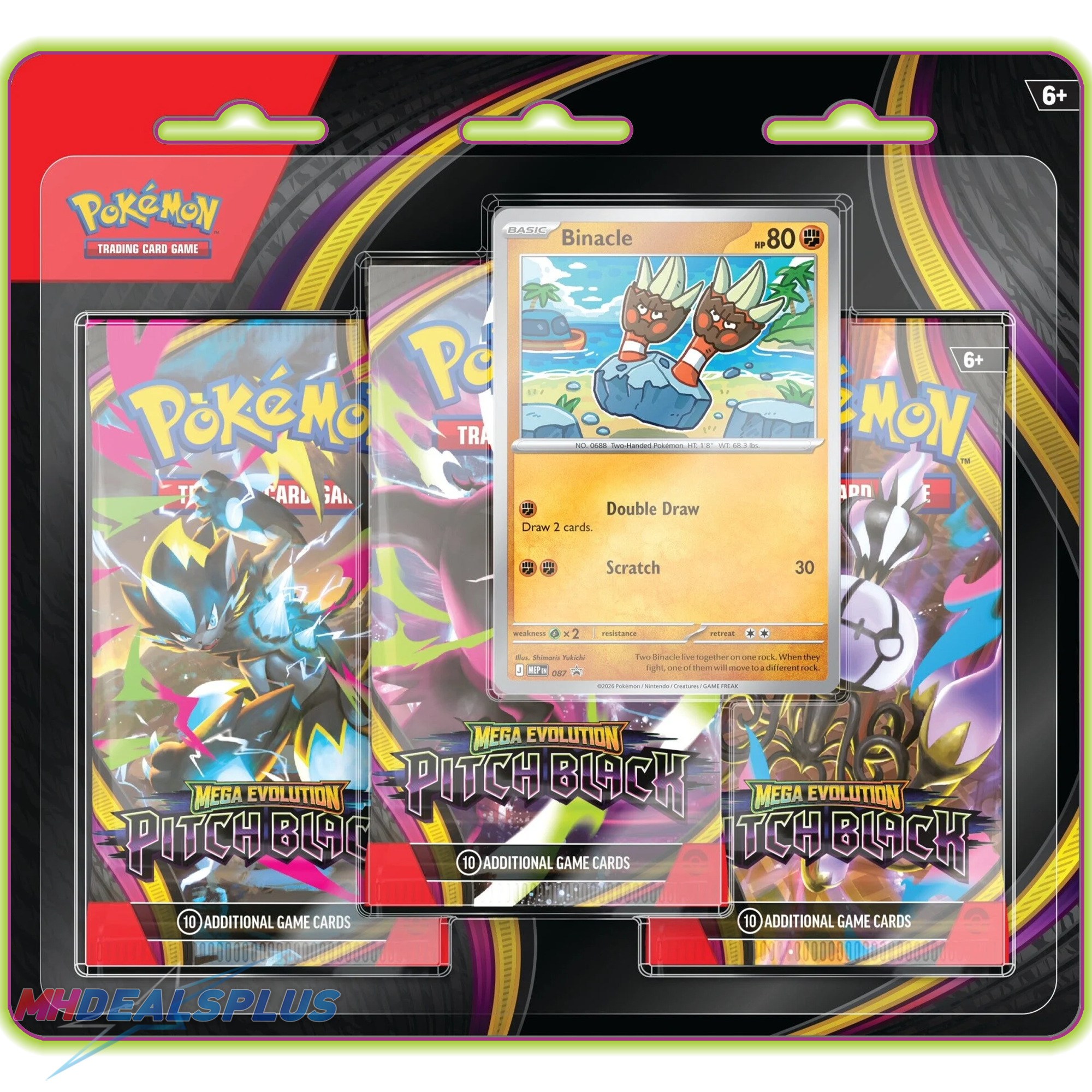 Pokemon Pitch Black 3-Pack Blister Pack Ravli